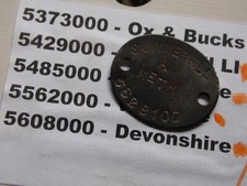 WW2 relic dogtag Devonshire Regiment - SUMMERBELL 5628100