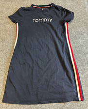 Tommy Hilfiger Tunic Women's T-Shirt Dress Medium Navy Blue Cotton Round Neck  