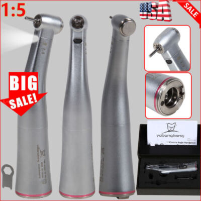 Dental 1:5 Optic LED Contra Angle Increasing Handpiece Fit NSK E-type Motor ns