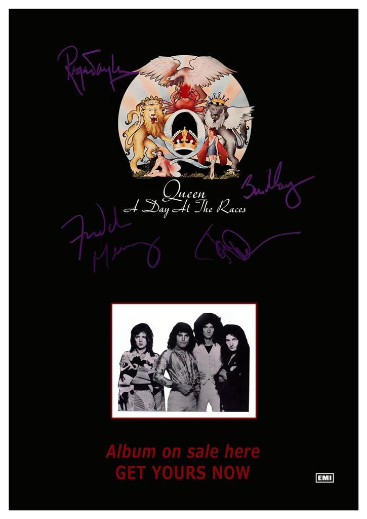 Queen - POSTER - Live Concert - A Day At the Races album promo