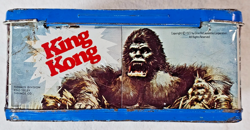 1977 KING KONG Metal Lunchbox With Thermos Great Colors World Trade Center - Picture 8 of 20