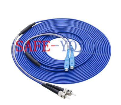 200M Armored Cable SC-ST UPC SM 9/125 Duplex Fiber Optic Patch Cord