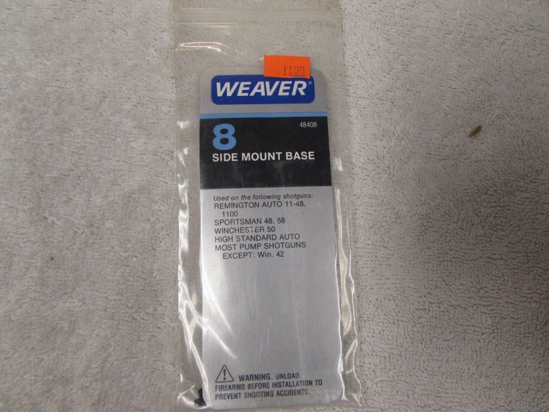 Weaver #8 Side Mount Base 48408 for Remington 1100 11-48 58 NOS