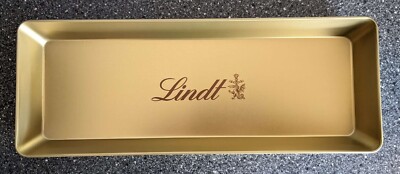Lindt Schokolade Tablett Metall Optik gold modern Dekoration NEU