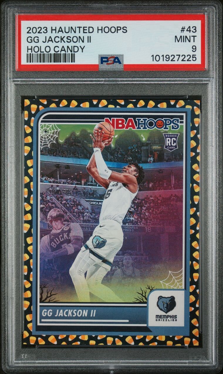 2023 Haunted Hoops GG Jackson II Holo Candy Corn PSA 9
