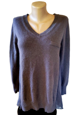 JEFF Kombinierter Damenpullover aus Angora und Nylon Strickjacken