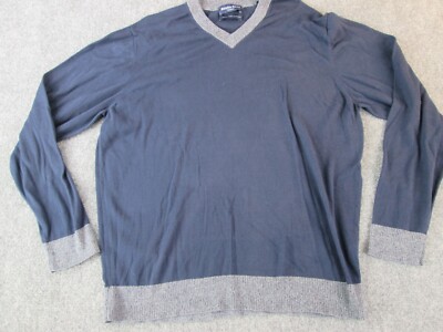 Austin Redd Sweater Mens XL Blue Pull Over Long Sleeve Pima Cotton V Neck