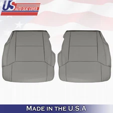 For 2014 to 2018 Toyota Tundra Front Driver-Passenger Bottoms Leather Cover Gray