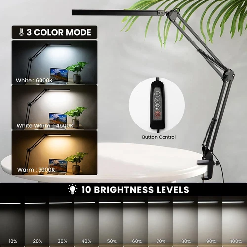 Bedside Desk Lamp Dimmable LED Table Light Study Reading Eye-Care with Control - Picture 1 of 12