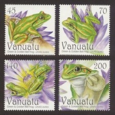 Vanuatu 2011 - Green & Golden Bell Frog Set of 4 - MNH