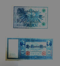 Germany 1908 2 x 100 Mark Banknotes