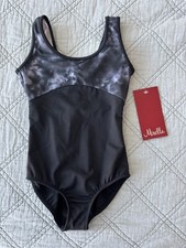 NEW Mirella Girl  s Black Leotard with-size 4/6