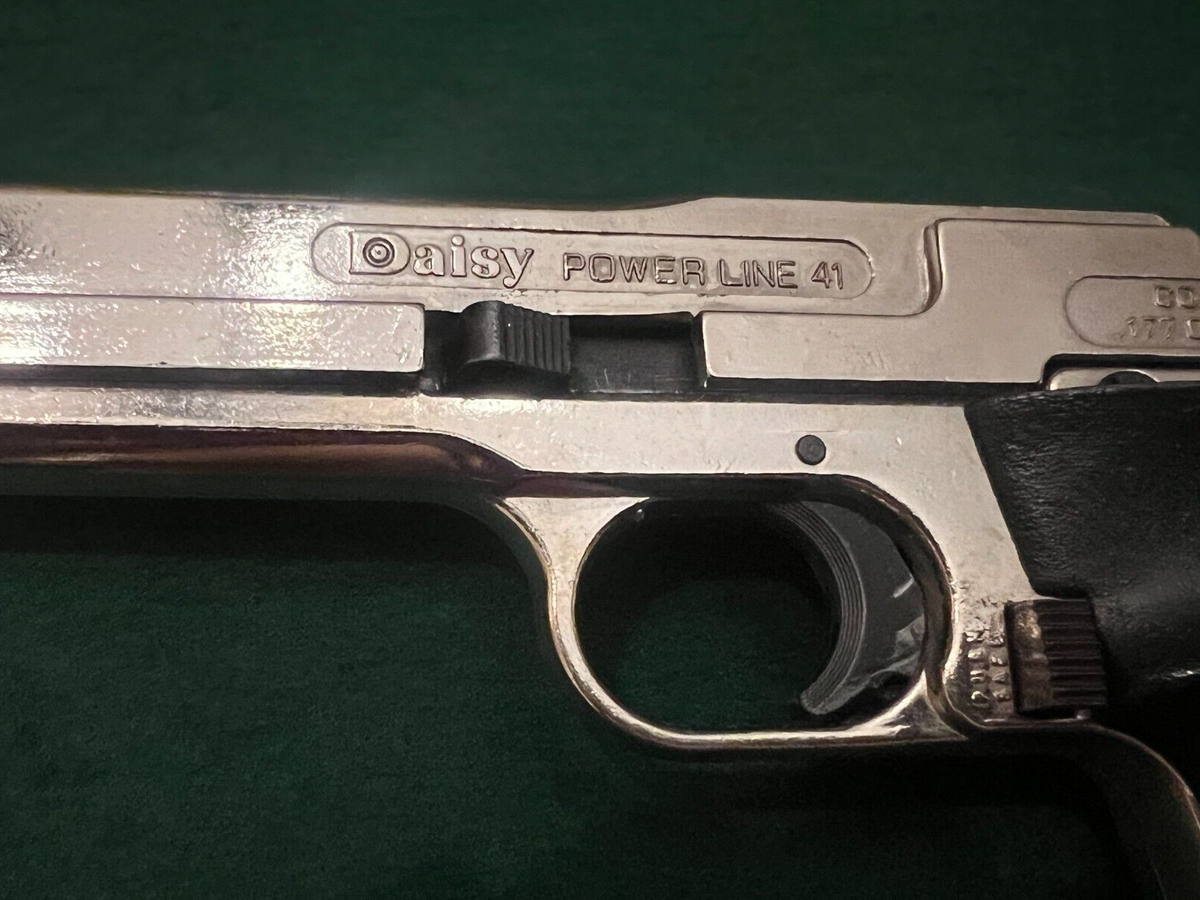 VINTAGE CHROME DAISY POWER LINE 41 CO2 177 PELLET PISTOL / SUPER