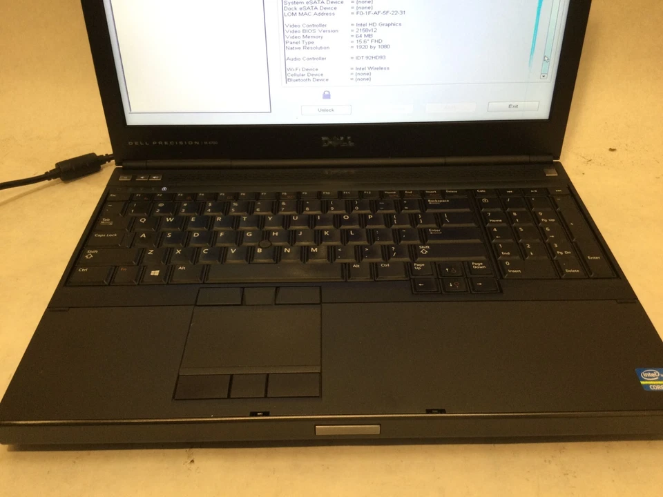Dell Precision M4700 / Intel Core i7-2620M @ 2.70GHz /(CRACKED/MISSING PARTS!)MR - Image 2 of 4