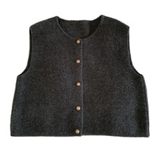 Women Knit Vest Sleeveless Sweater Cardigan Button Jumper Gilet Retro Tank Tops