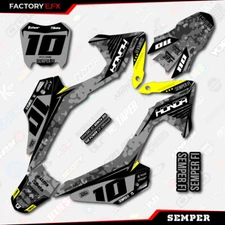 Urban Yellow Semper Camo Racing Graphics kit fits Honda Crf110 2013-2018 13-18