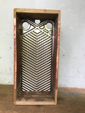 Shadow Box Chrome Copper Plated Steel Old Wood Patina 12 1/2" x 6" Kalla 8