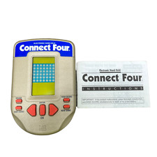 Milton Bradley Connect Four Gold Handheld Electronic Game 1995 W/ Manual WORKS