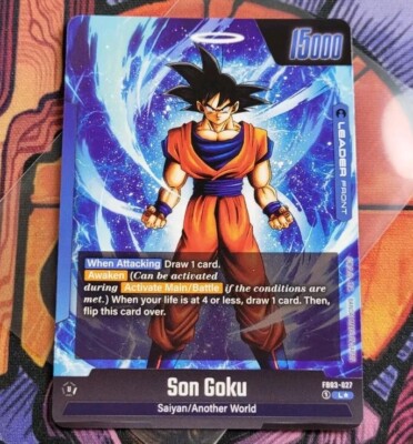 Son Goku FB03-027 SS Leader Dragon Ball Super Card Alternate Art