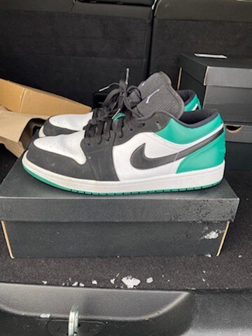 air jordan low mystic green