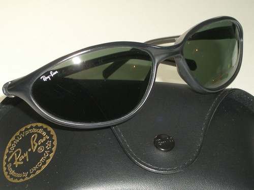 RAY-BAN W3125 Sleek Opaco Scuro Grigiastro G15 Cristallo Lenti Formine  Avvolgere | eBay