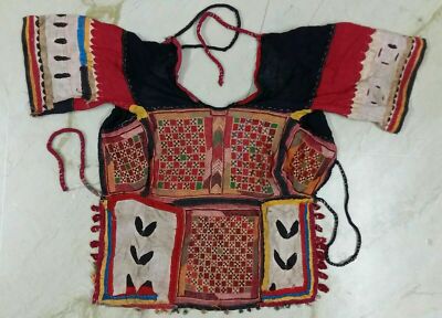 Classic Banjara Tribal Kuchi Hand span Emb Indian Traditional back Less Choli