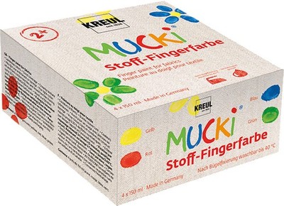 KREUL Stoff Fingerfarbe ''MUCKI'' 150 ml 4er Set