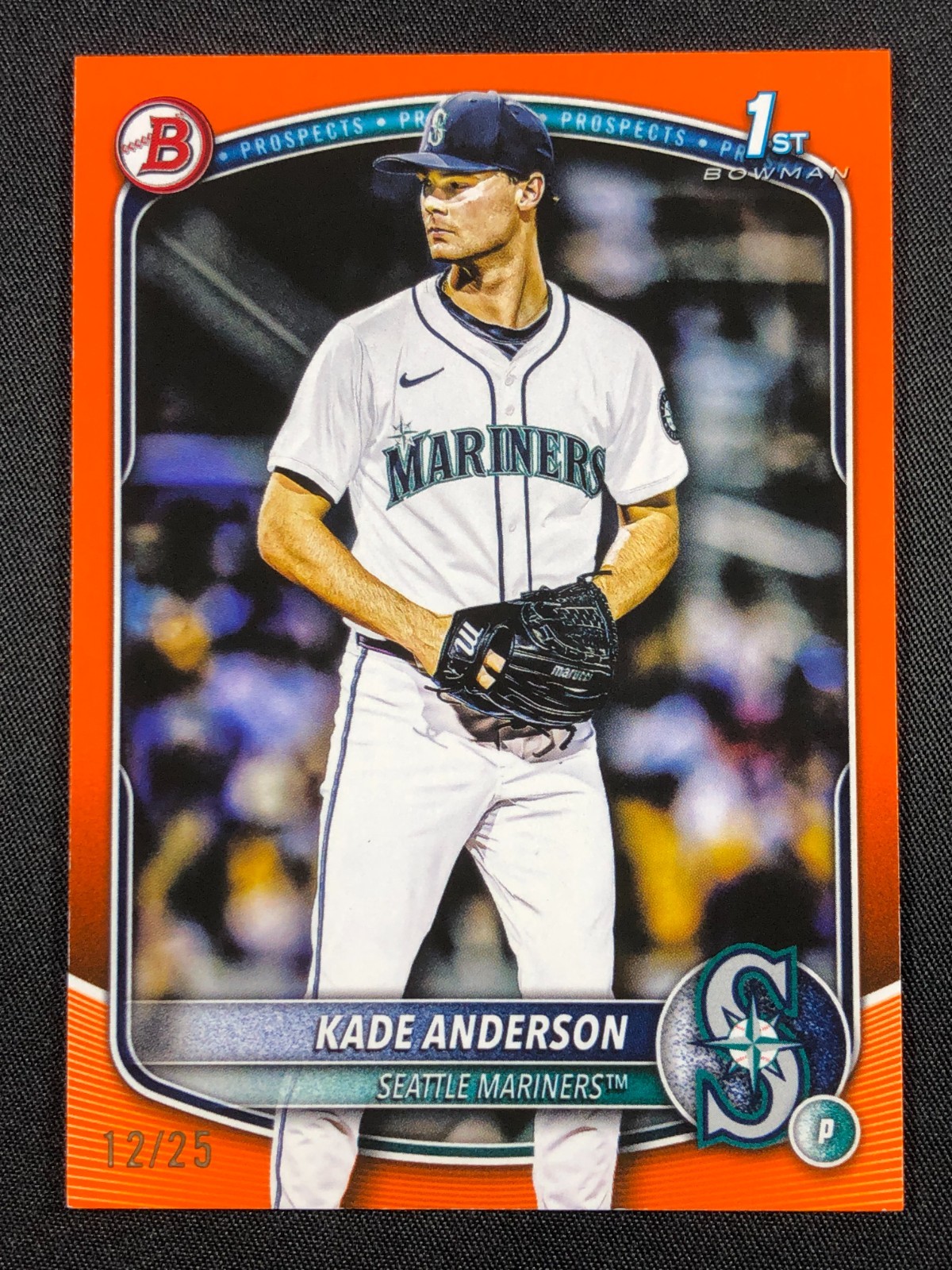 2025 Bowman Draft KADE ANDERSON 1st Orange Border Parallel! SP #'d 12/25!