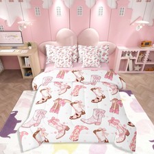 Cowgirl Western Comforter Set with Sheets - 7 Piece Full Bed Set for Kids
