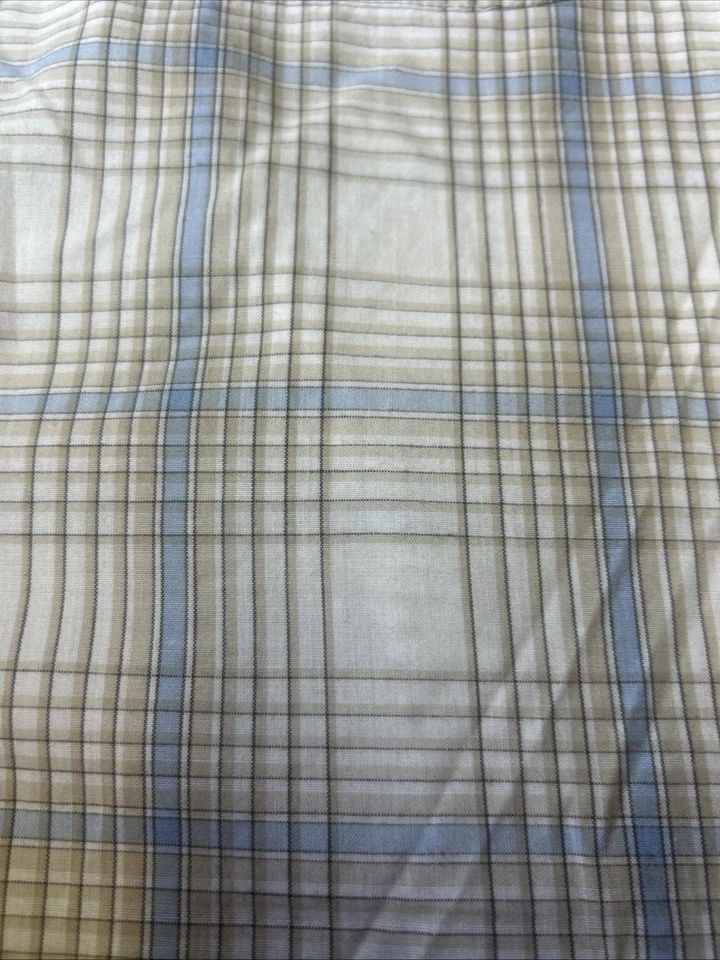 Camisa de vestir para hombre Covington manga corta talla XXL azul a rayas blancas abotonadas Foto 4 de 4