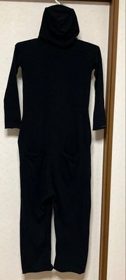 ALBUM DI FAMIGLIＡ HOODED JUMPSUIT Album Di Famiglia Black Jumpsuit Hooded Front Button XS Size