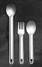 NIP Titanium Cutlery Set. Long-handled Spoon, Short-handled spoon,  Fork