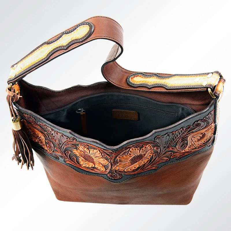 American Darling Sunlit Floral Leather Shoulder Bag View 6