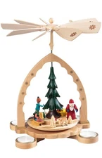 16083 - Richard Glaesser Pyramid - Xmas Forest - 9.6"H x 6.9"W x 7.8"D