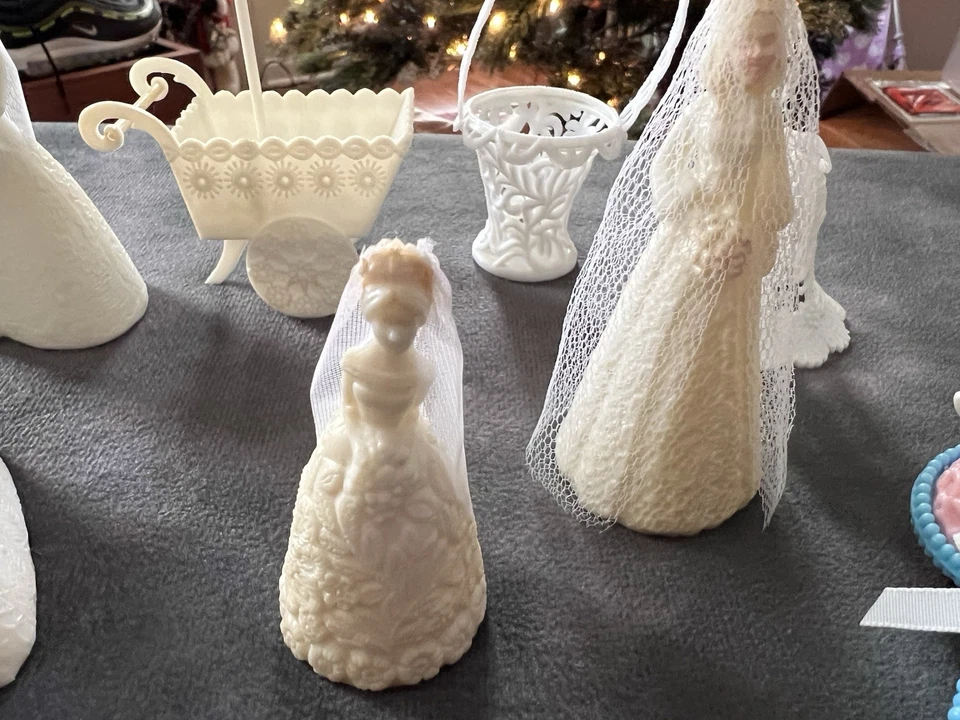 Lote de 9 decoraciones de boda y bebé vintage con sello de fiesta conjunto mixto Foto 3 de 4