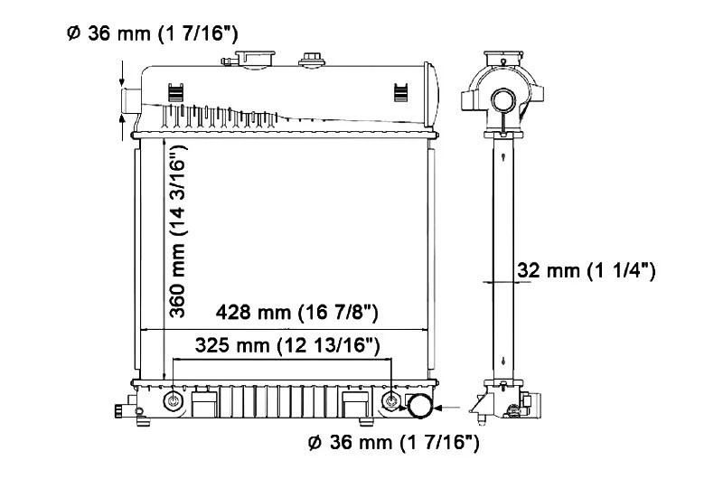For Mercedes-Benz C230 1999-2000 Reach Cooling 41-2286 Engine Coolant Radiator Foto 4 de 4