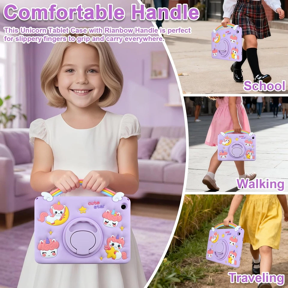 Funda para Galaxy Tab A9 Plus Niños Niñas Lindo Unicornio para Galaxy Foto 2 de 4