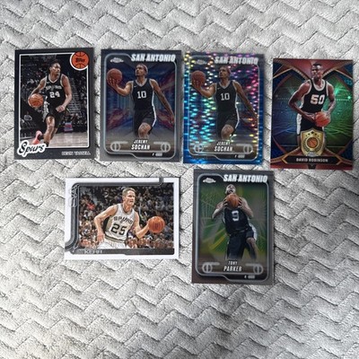 Topps San Antonio Spurs Lot Sochan /125, Robinson Refractor, Vassell 45th, Kerr