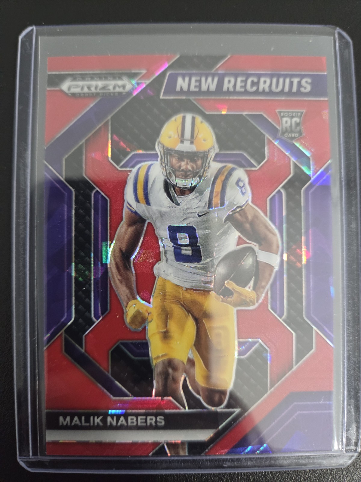 2024 Panini Prizm Draft Picks New Recruits Red Ice Malik Nabers Card
