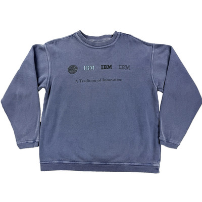 Vtg IBM Computer Technology Sweatshirt Pullover Blue Tradition of Innovation L