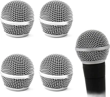 4 Pack SM58 Microphone Head Replacement Standard Size Grille Mic