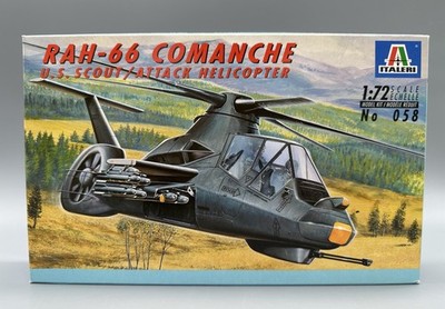 Vintage Italeri RAH-66 Comanche Stealth Helicopter Model 1/72 Scale # 058 (NOB)