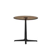 End Table  Glass Top Side/End Drink Table - Tall Modern Round Accent Metal