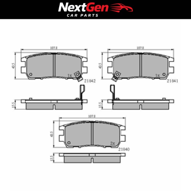 DriveTec Brake Pads for VW Transporter TD - 1.9 - 92-03