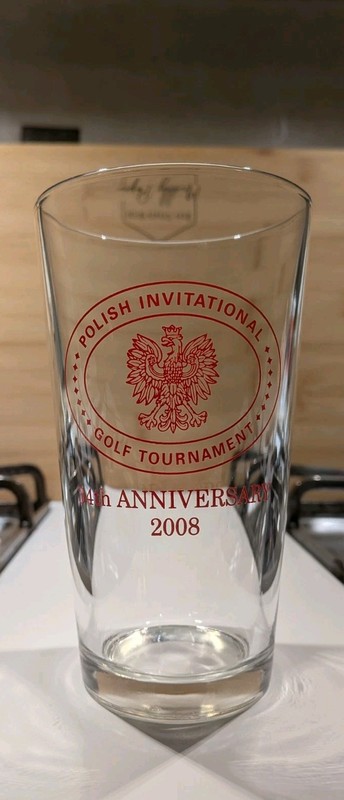 2008 POLISH INVITATIONAL GOLF TOURNAMENT 34TH ANNIVERSARY BEER GLASS