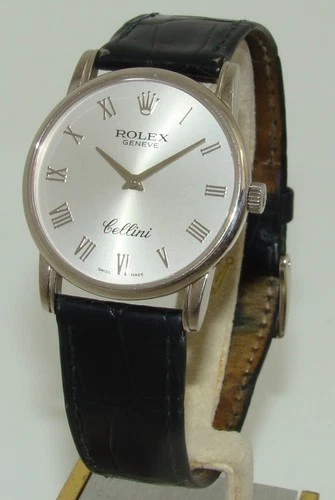 ROLEX CELLINI 32mm 18K WHITE GOLD MANUAL WIND MIDSIZE WATCH Ref. 5116 C. 2001