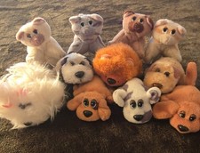 Vintage Pound Puppies Pound Purries Mini Plush Lot of 11 Galoob 1990s Dogs Cat