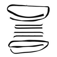  6pc Window Sweep & Run Channel Weatherstrip Seal Kit For 81-91 Pickup Truck