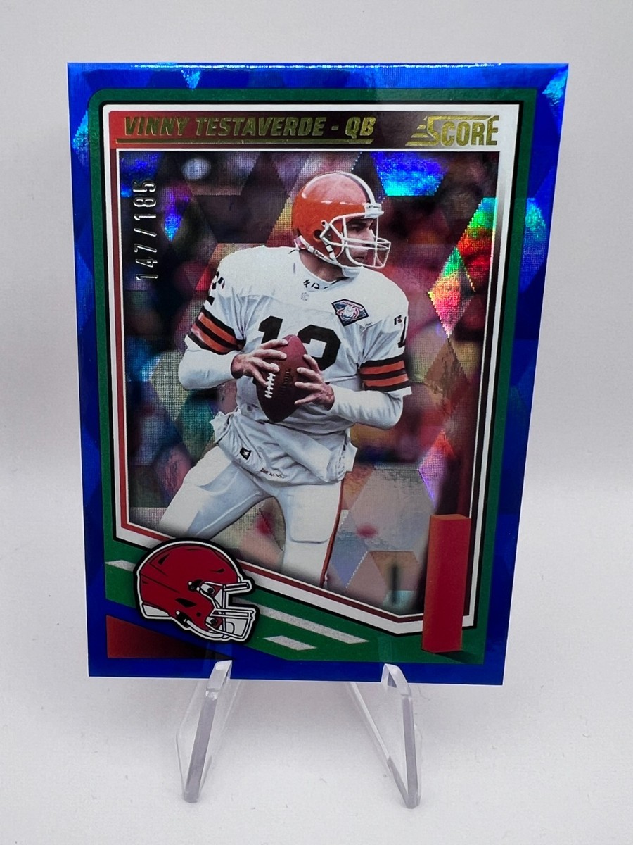 Vinny Testaverde - 2025 Score #146 Blue Cubic /185 Cleveland
