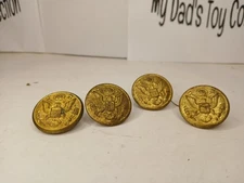 USA Military Eagle Great Seal Vintage 4 Small Brass Uniform 3/4" Button 